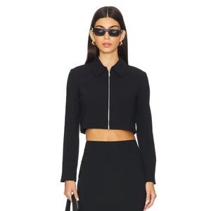 Amanda Uprichard Jackson Black Collared Jacket S